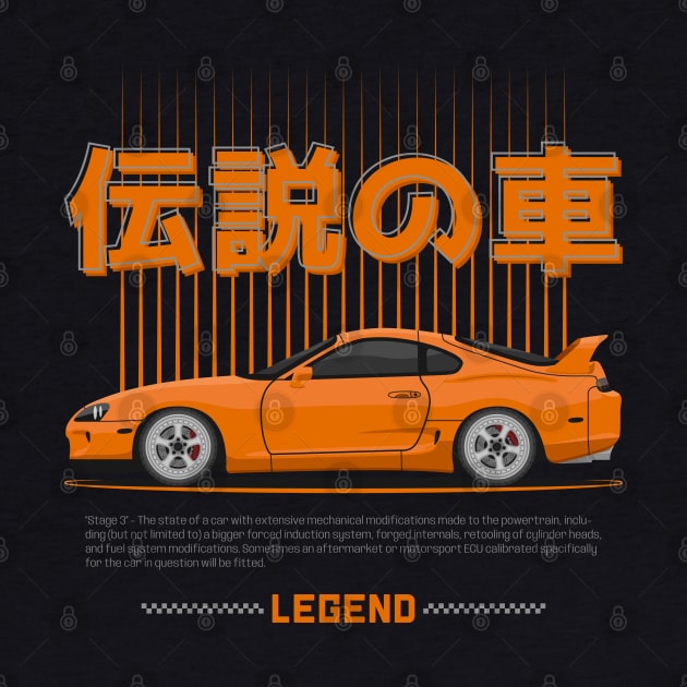 Legend Orange Supra mk4 JDM by GoldenTuners